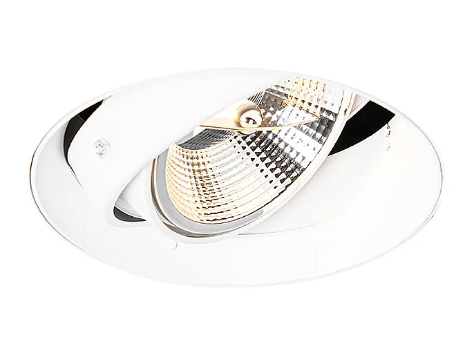 Spot encastré moderne blanc GU10 AR111 rond sans enjoliveur - Oneon