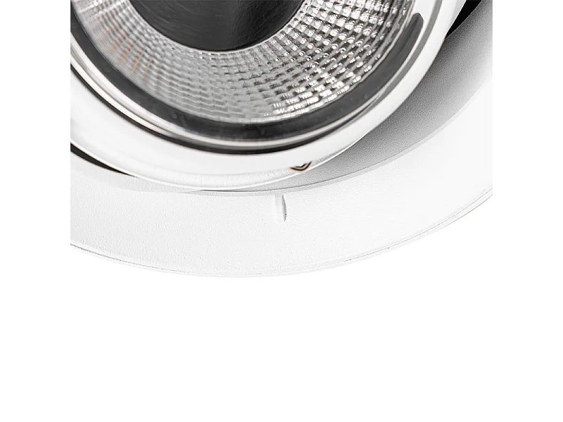 Spot encastré moderne blanc GU10 AR111 rond sans enjoliveur - Oneon