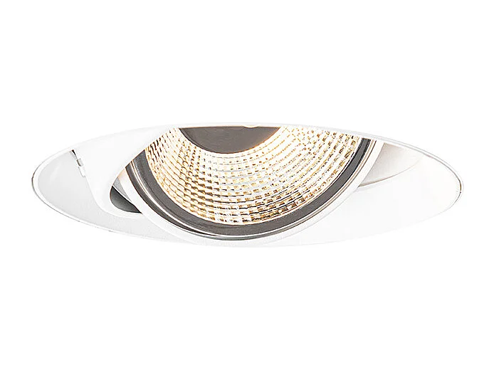 Spot encastré moderne blanc GU10 AR111 rond sans enjoliveur - Oneon