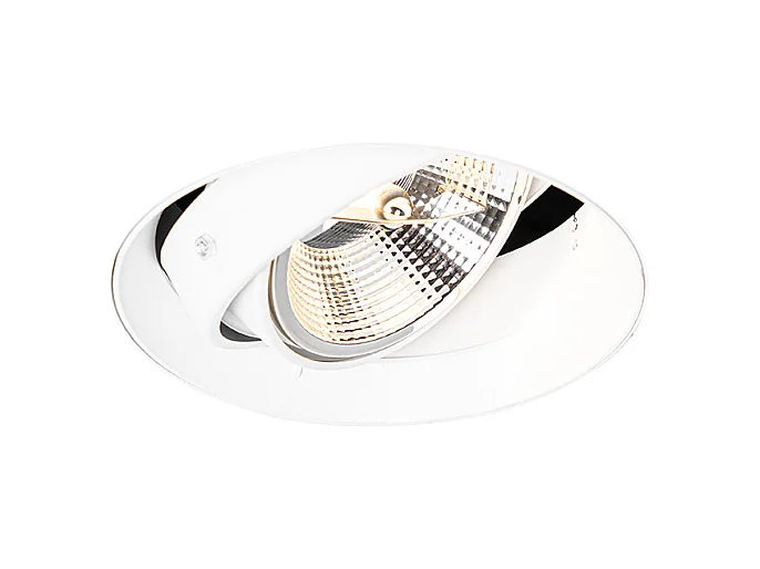 Spot encastré moderne blanc GU10 AR111 rond sans enjoliveur - Oneon