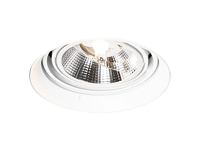 Spot encastré moderne blanc GU10 AR111 rond sans enjoliveur - Oneon