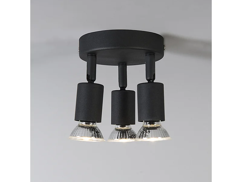 Spot industriel noir inclinable rond - Jeany 3