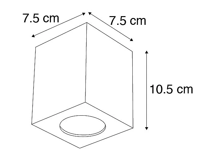 Spot en saillie design blanc GU10 50mm - Quba 2
