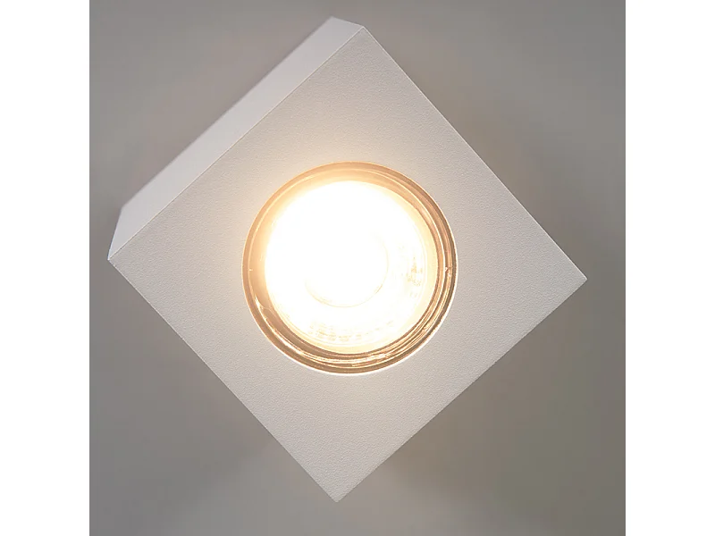 Spot en saillie design blanc GU10 50mm - Quba 2