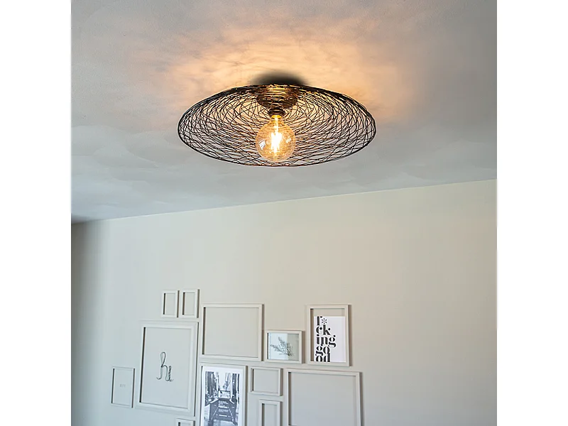 Plafonnier oriental noir 60 cm - Glan