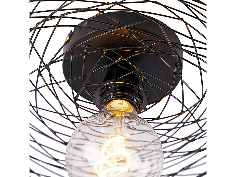 Plafonnier oriental noir 60 cm - Glan