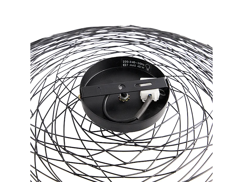 Plafonnier oriental noir 60 cm - Glan