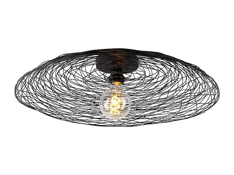 Plafonnier oriental noir 60 cm - Glan