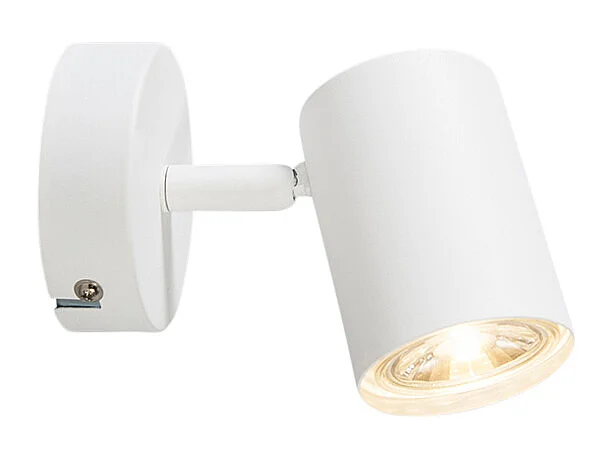 Spot de plafond moderne inclinable blanc - Jeana