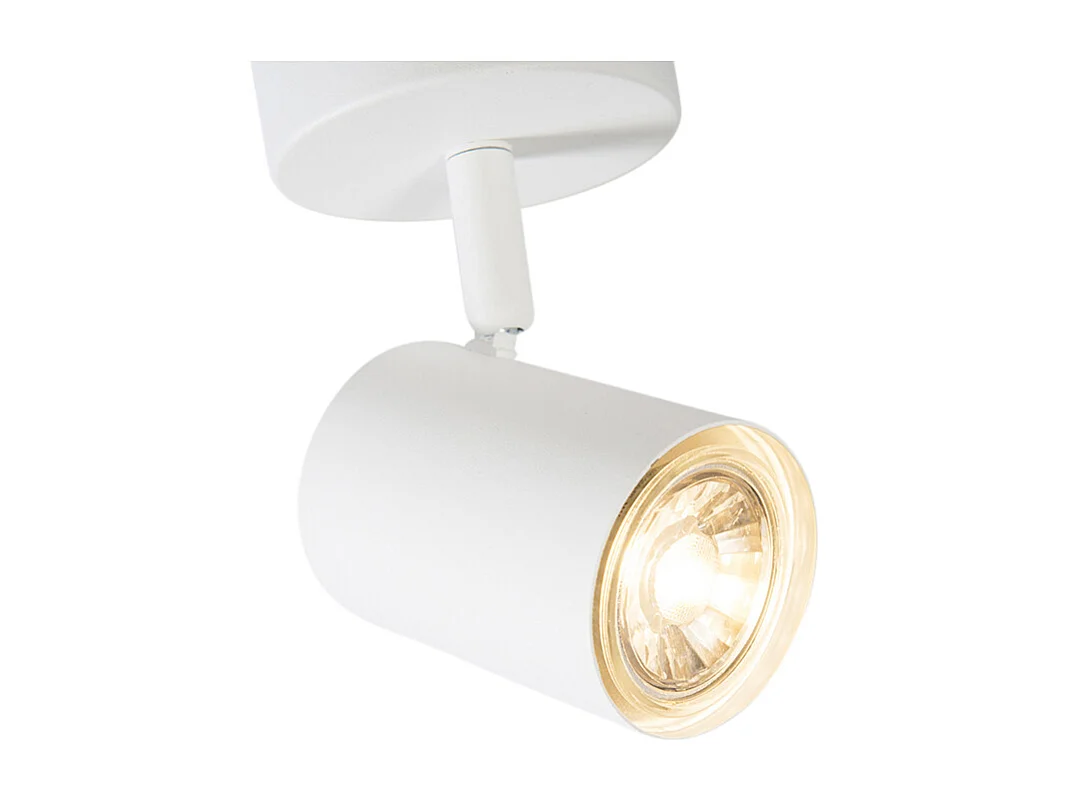 Spot de plafond moderne inclinable blanc - Jeana