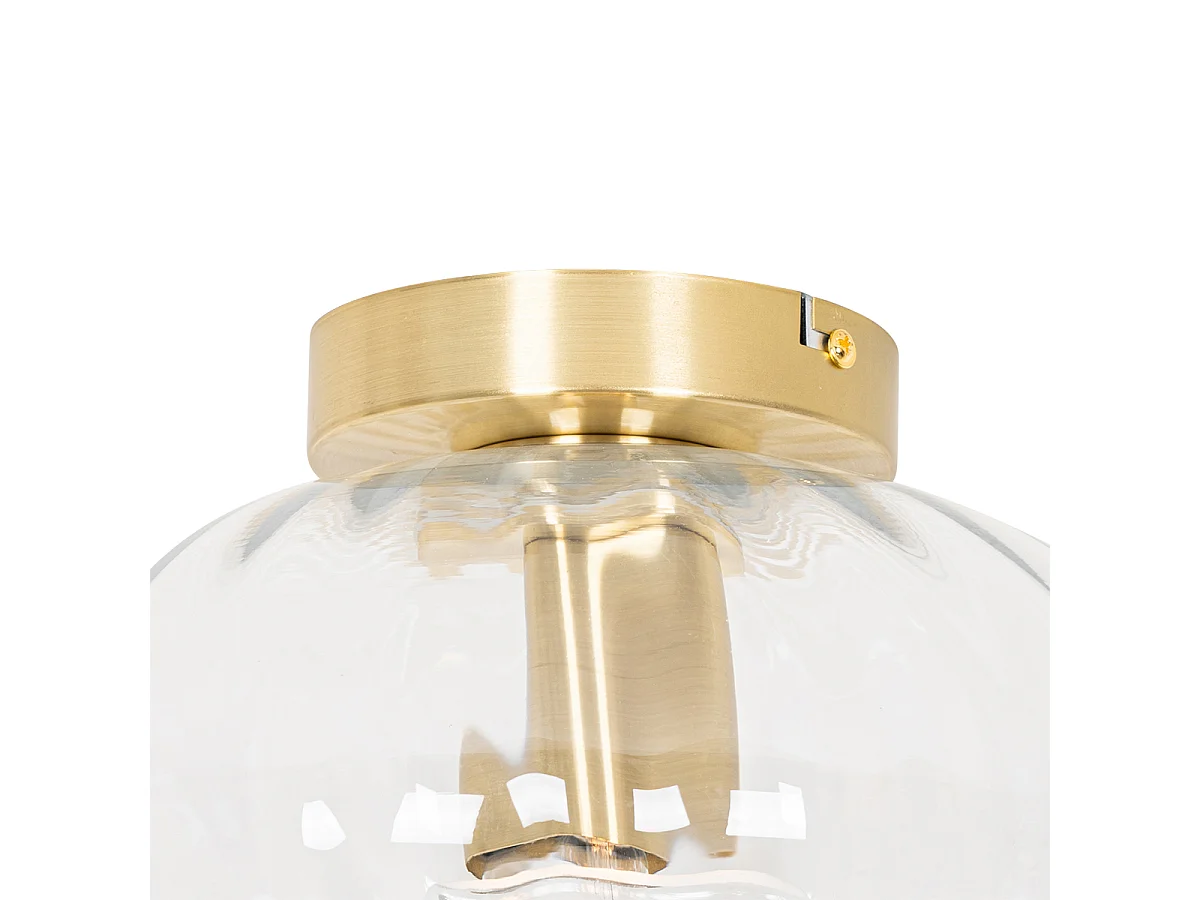 Plafonnier Art Déco doré avec verre - Ayesha