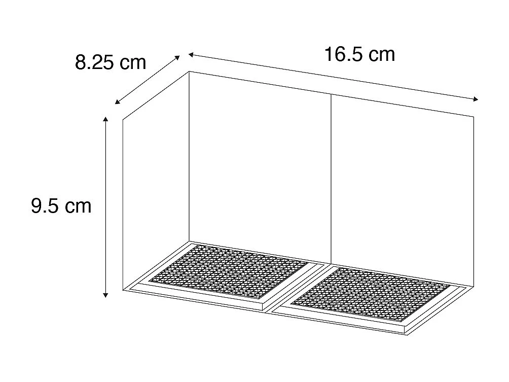 Spot design doré 2 lumières - Qubo Honey