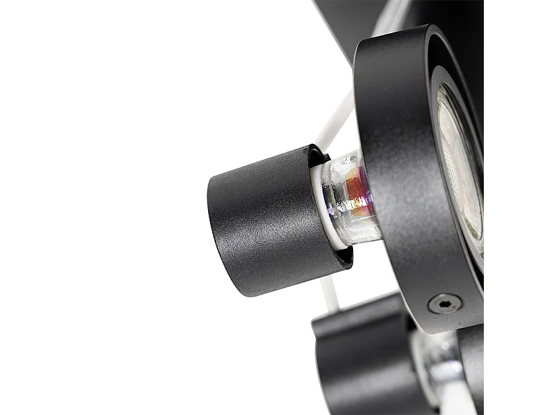 Spot moderne noir 2 lumières - Master 50