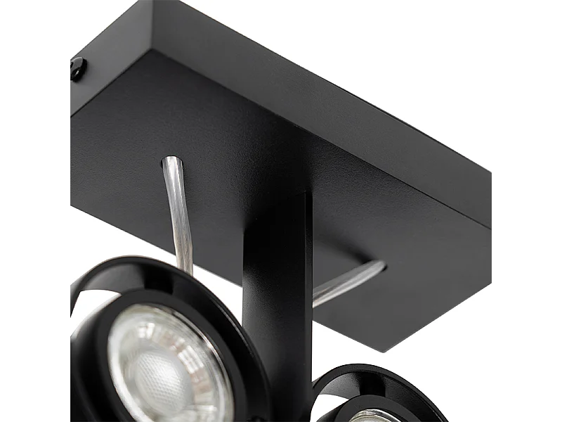Spot moderne noir 2 lumières - Master 50