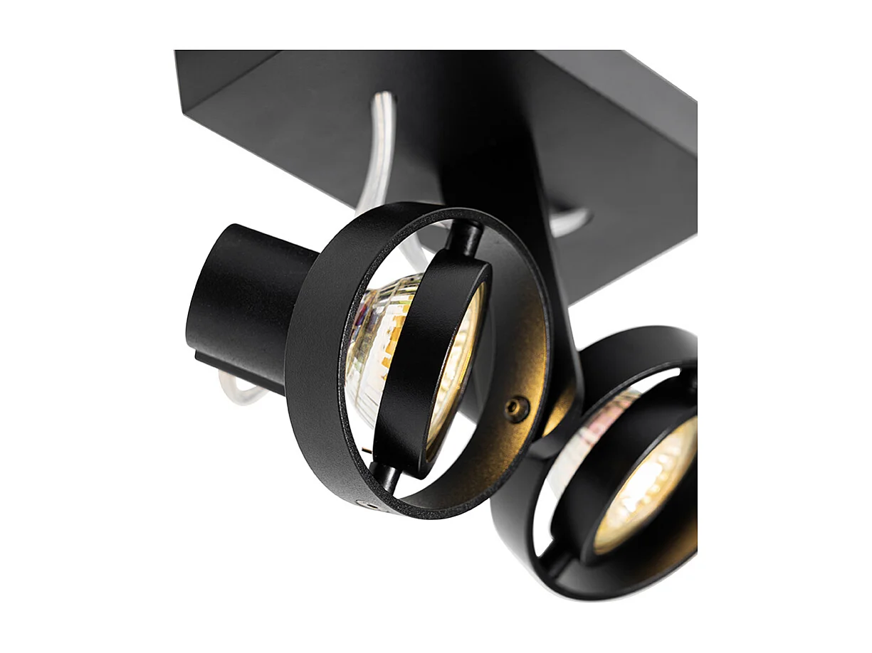 Spot moderne noir 2 lumières - Master 50