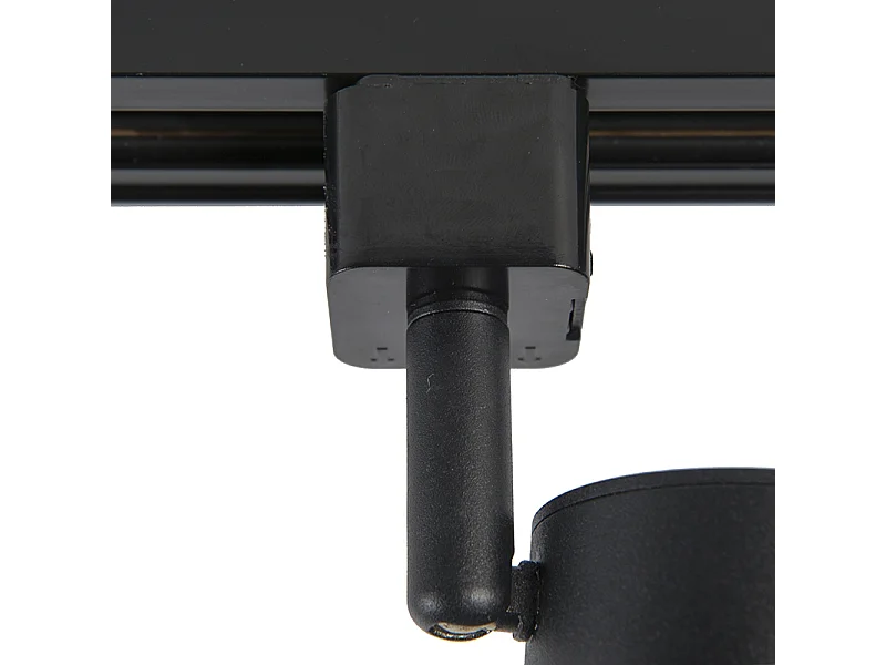 Spot sur rail intelligent noir monophasé avec Wifi GU10 - Iconic Jeana