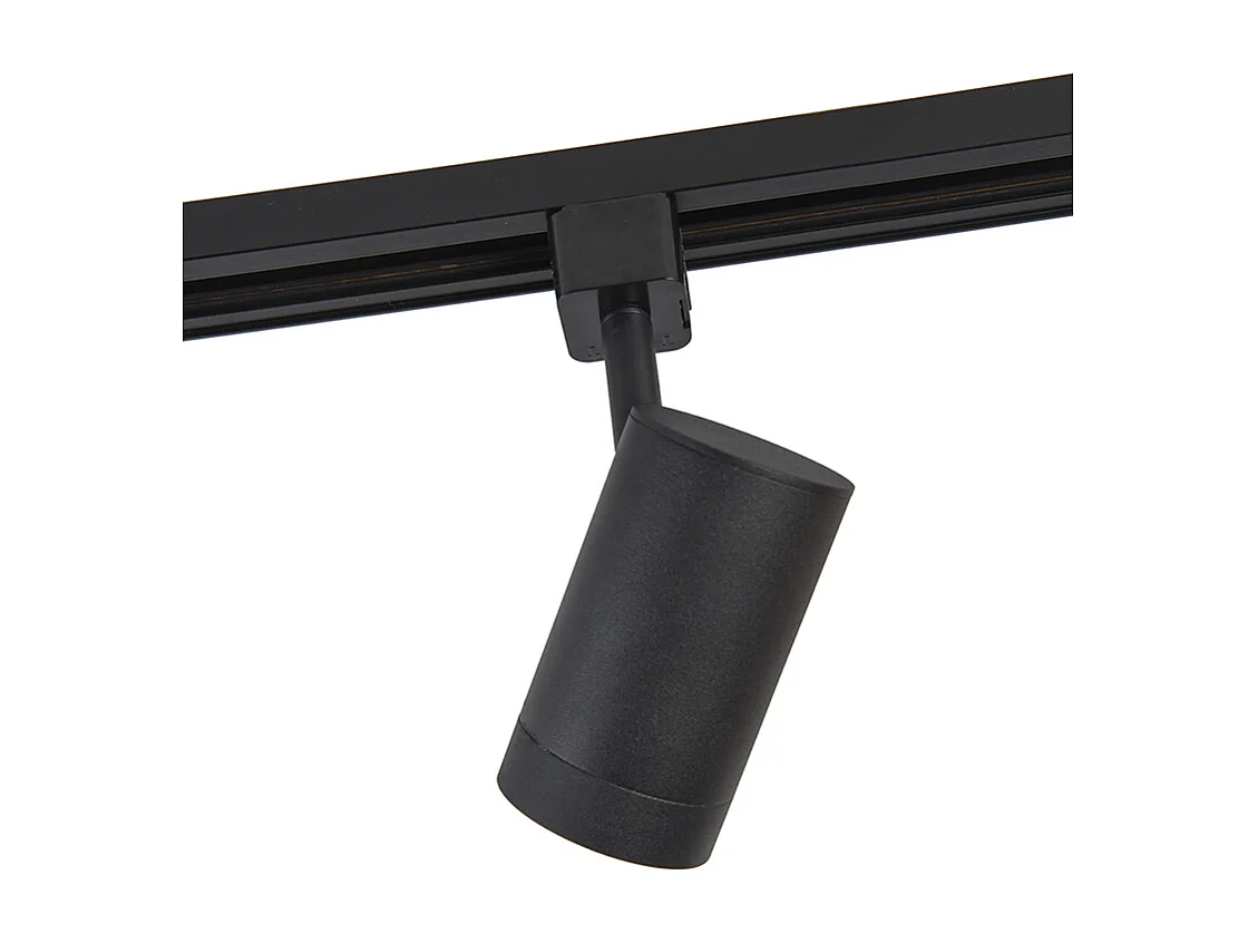 Spot sur rail intelligent noir monophasé avec Wifi GU10 - Iconic Jeana