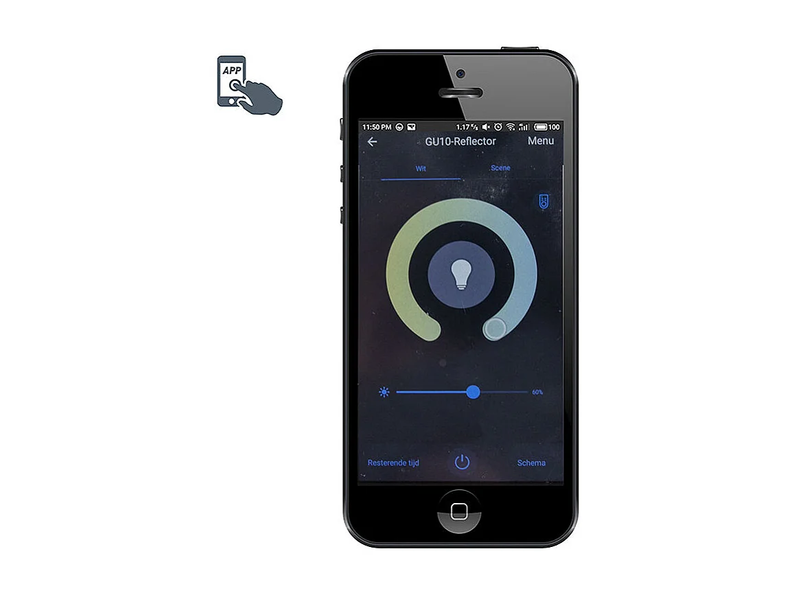 Spot sur rail intelligent noir monophasé avec Wifi GU10 - Iconic Jeana
