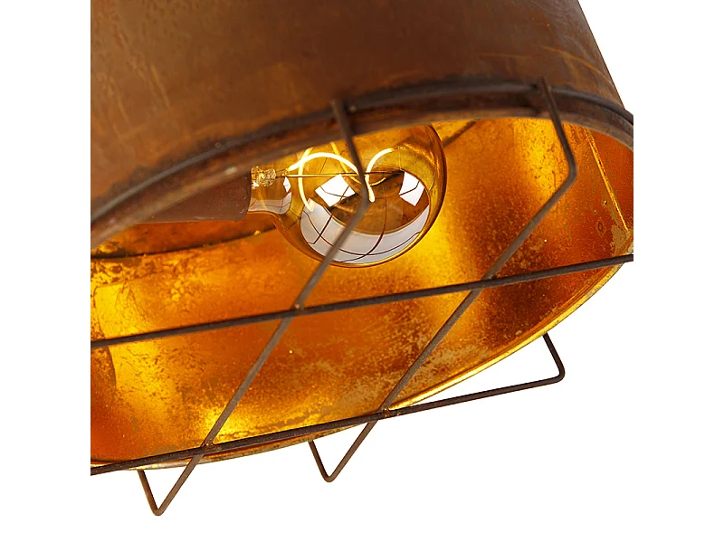 Plafonnier industriel brun rouille 35 cm - Barril