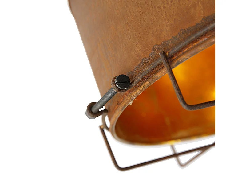 Plafonnier industriel brun rouille 35 cm - Barril