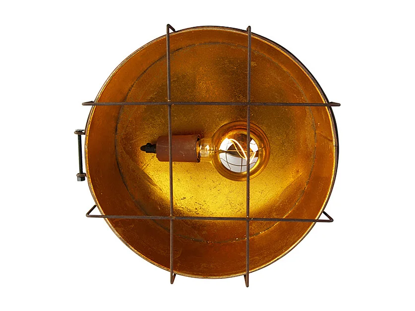 Plafonnier industriel brun rouille 35 cm - Barril