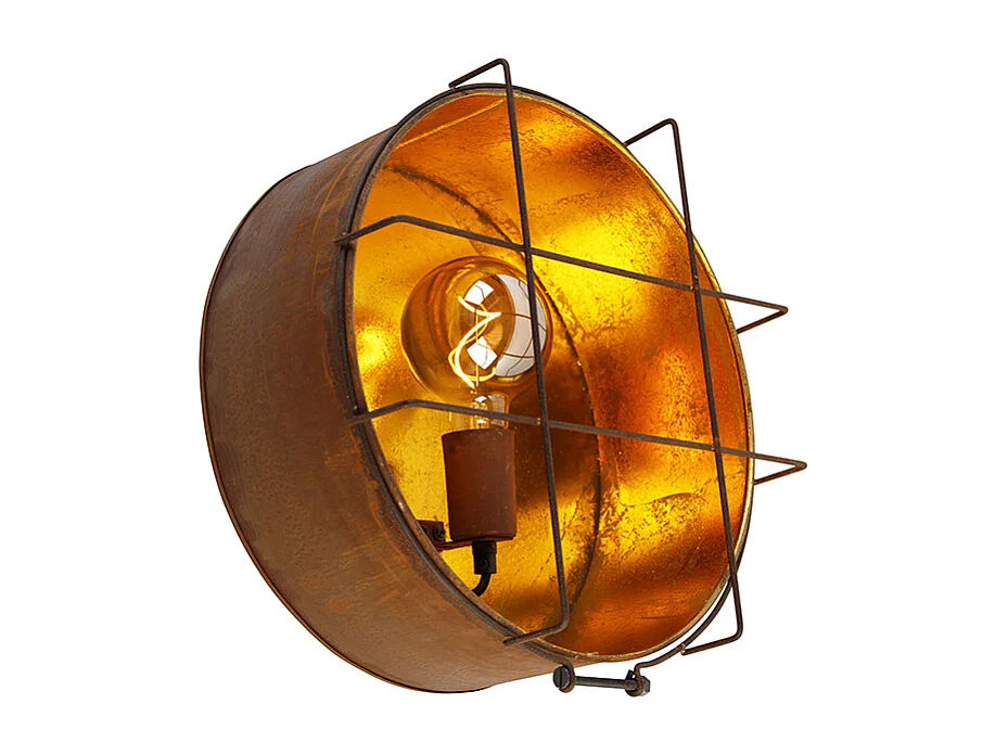 Plafonnier industriel brun rouille 35 cm - Barril