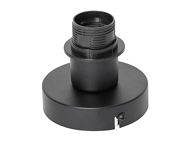 Plafonnier et applique rustique noir avec rotin 30 cm - Kata