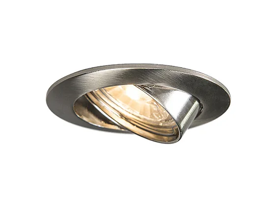 Spot encastrable intelligent acier Incl. WiFi GU10 inclinable - Edu