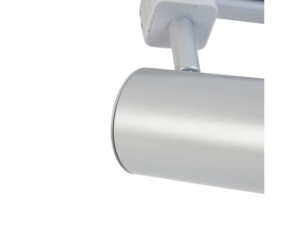 Système sur rail moderne argent 4 lumières monophasé - Yade