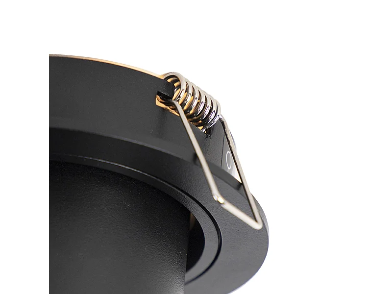 Spot encastré moderne noir rond orientable - Installa