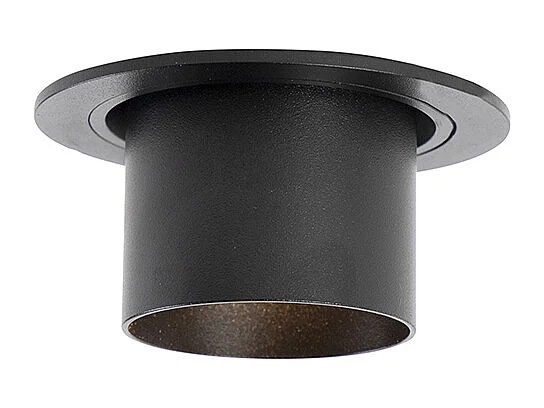 Spot encastré moderne noir rond orientable - Installa