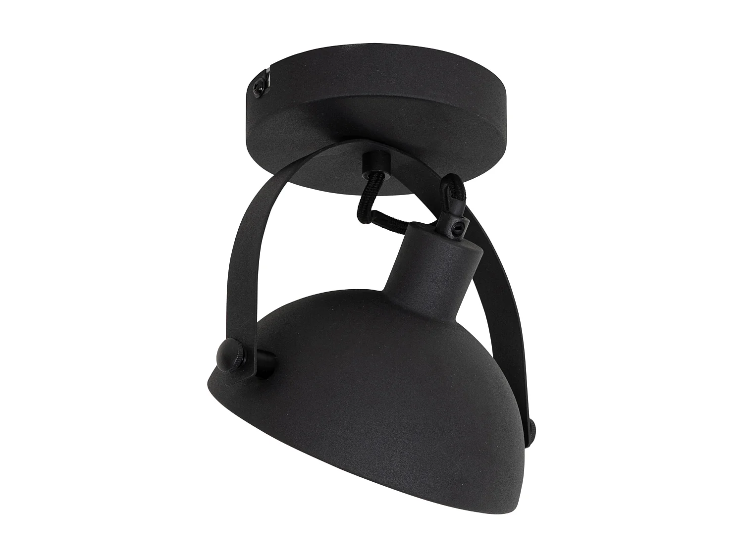 Plafonnier industriel noir et doré 15 cm orientable - Magnax