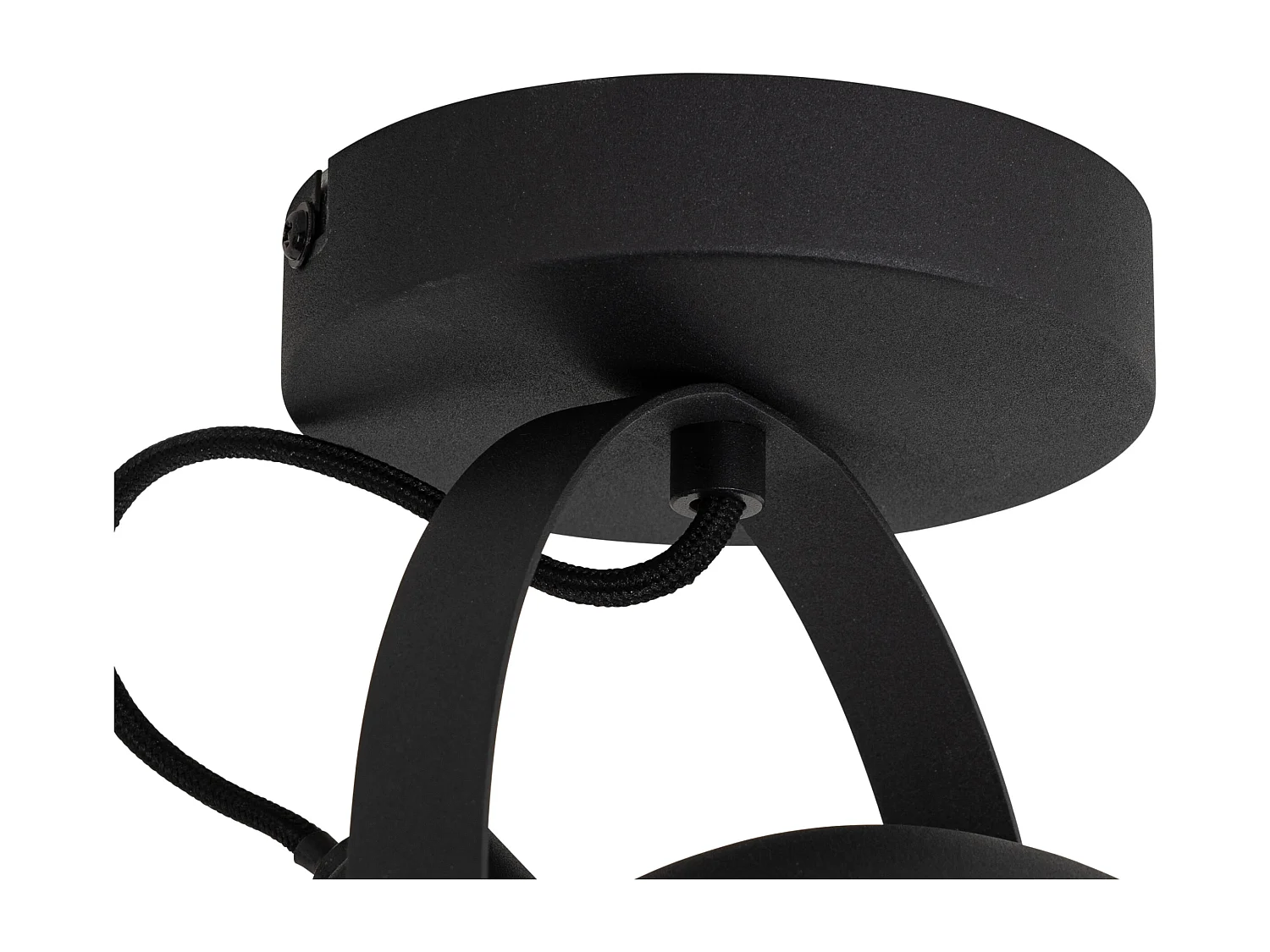 Plafonnier industriel noir et doré 15 cm orientable - Magnax