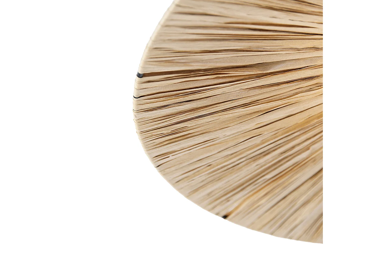 Plafonnier rustique noir avec corde 3 lumières - Leia