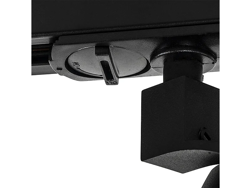 Système sur rail avec 3 spots noirs monophasé - Go