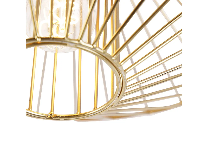 Plafonnier design filaire doré avec effet de lumière - Zahra