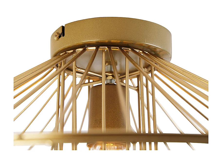 Plafonnier design filaire doré avec effet de lumière - Zahra