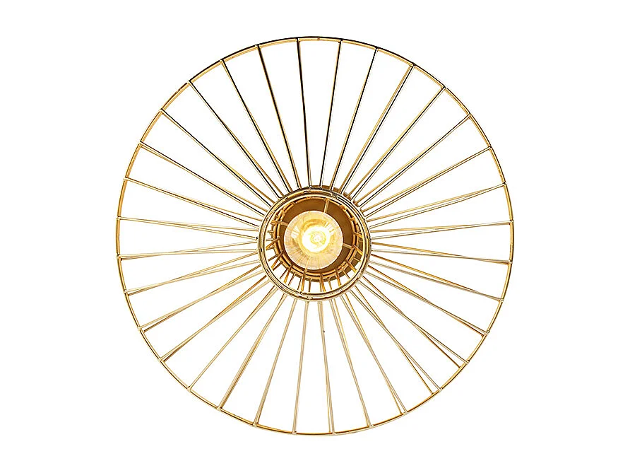 Plafonnier design filaire doré avec effet de lumière - Zahra