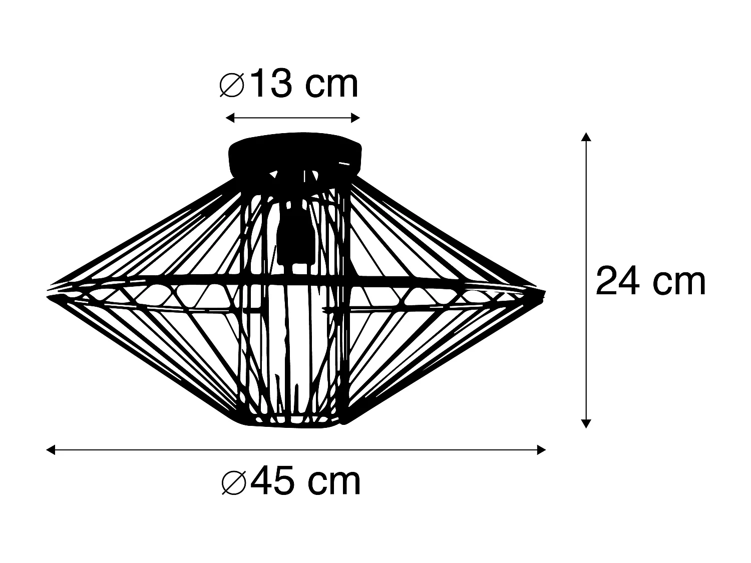 Plafonnier design doré - Zahra
