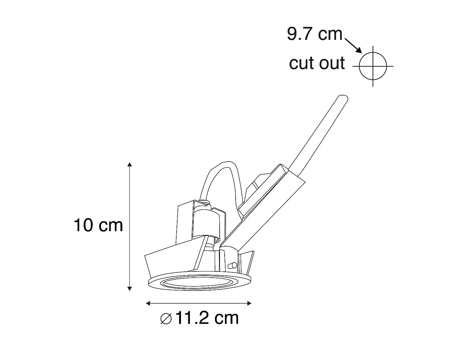 Spot encastré moderne blanc orientable AR70 - Cisco