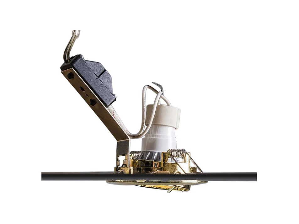 Lot de 10 spots encastrés orientables dorés - Edu