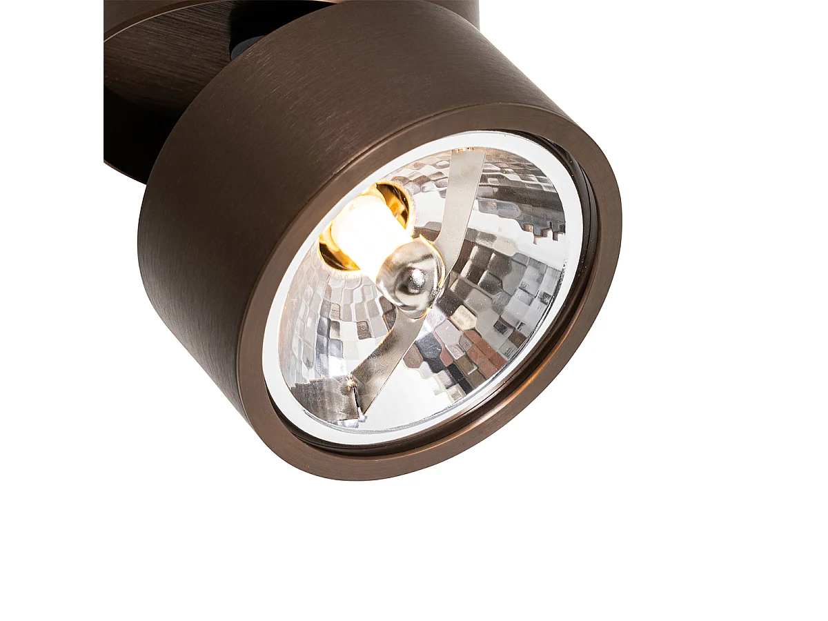 Spot encastré moderne bronze foncé rond orientable - Go Nine