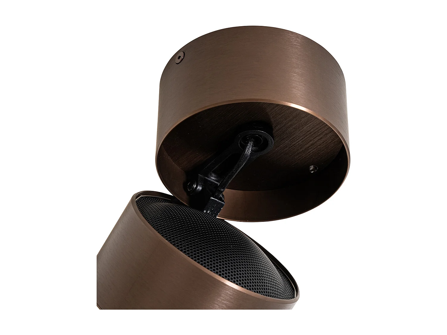 Spot encastré moderne bronze foncé rond orientable - Go Nine