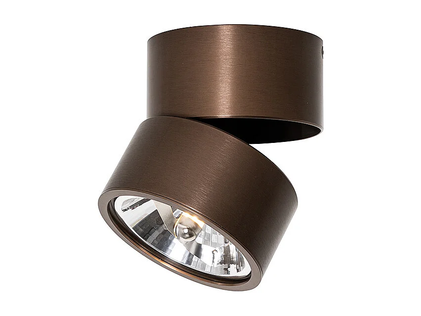 Spot encastré moderne bronze foncé rond orientable - Go Nine