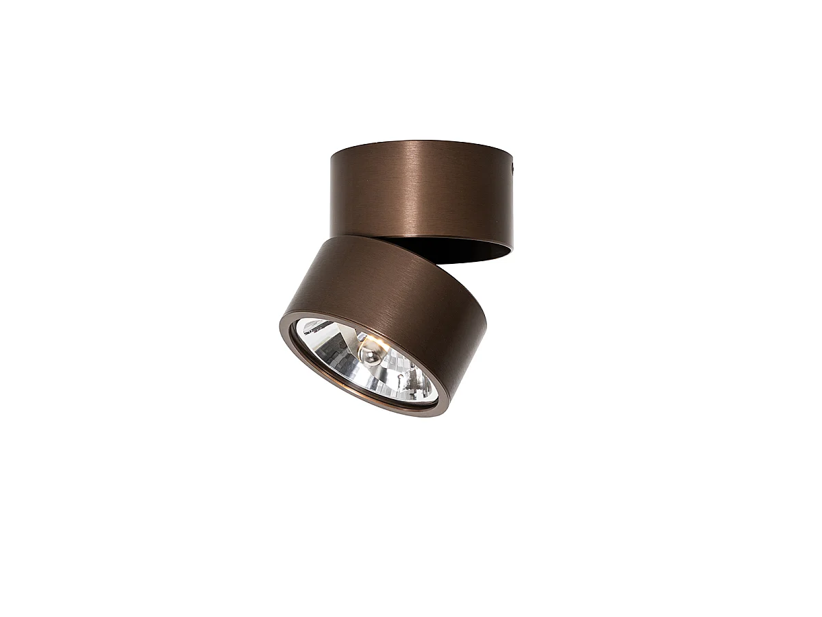 Spot encastré moderne bronze foncé rond orientable - Go Nine