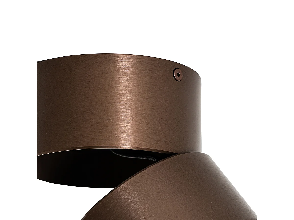 Spot encastré moderne bronze foncé rond orientable - Go Nine