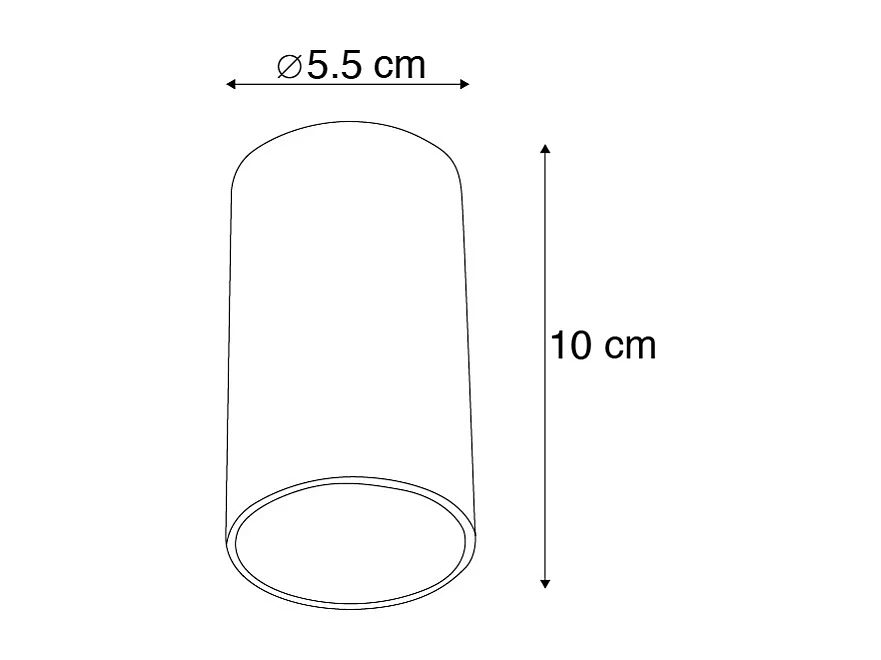 Spot moderne blanc 5,5 cm - Tuba
