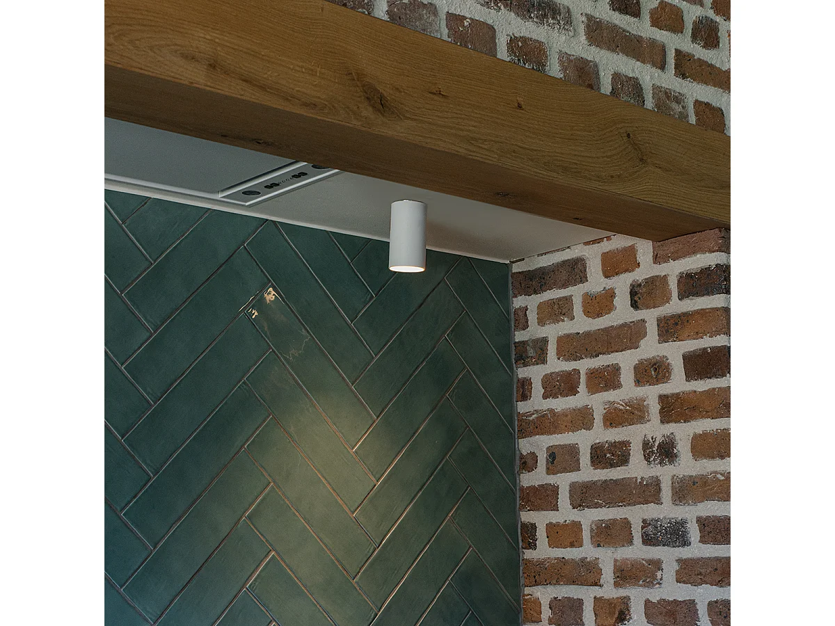 Spot moderne blanc 5,5 cm - Tuba