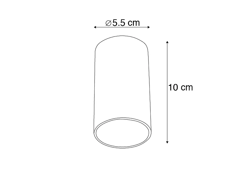 Spot moderne blanc 5,5 cm - Tuba