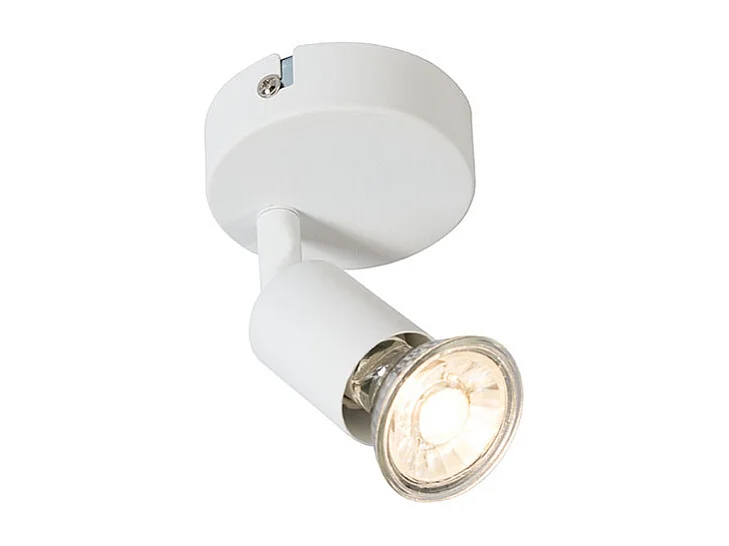 Spot de plafond moderne blanc inclinable - Jeany